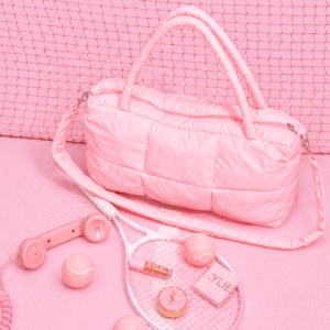 Bolso Tote Rectangular Acolchado nunú rosado