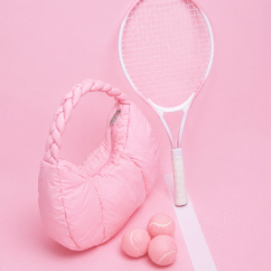 Bolso Medialuna Acolchado nunú rosado