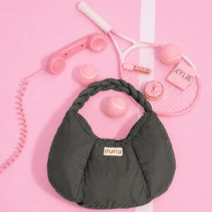 Bolso Medialuna Acolchado nunú verde militar