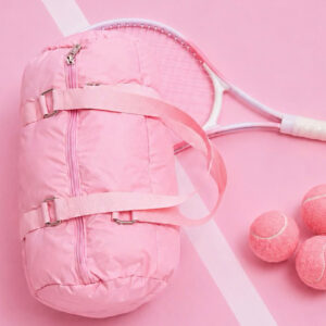 Bolso Cilindro Acolchado nunú rosado