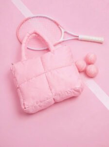 Bolso Tote cuadrado Acolchado nunú rosado